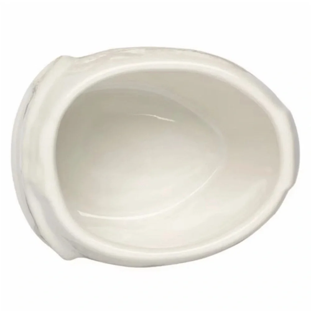 New! Crofton White Ceramic Trio Helmet Bowls with Rectangular Football Tray